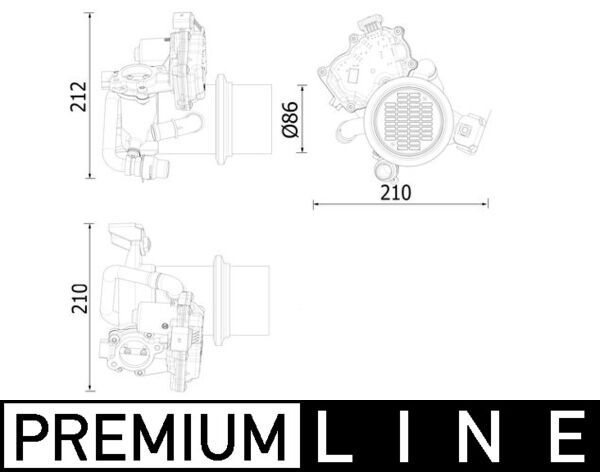 MAHLE CE 20 000P Cooler, exhaust gas recirculation