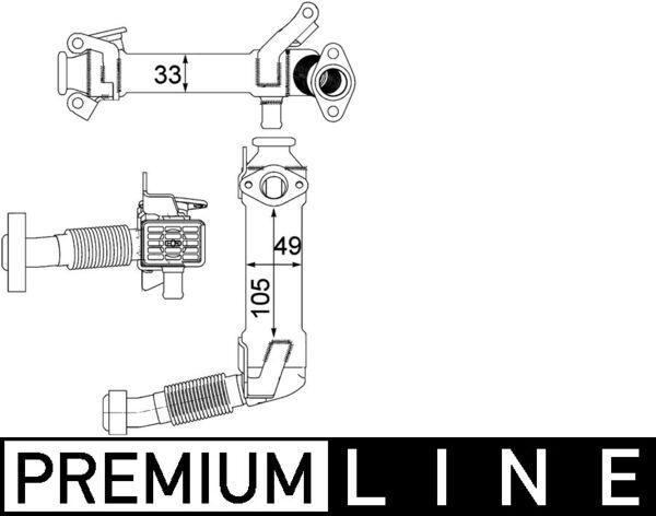 MAHLE CE 21 000P Cooler, exhaust gas recirculation