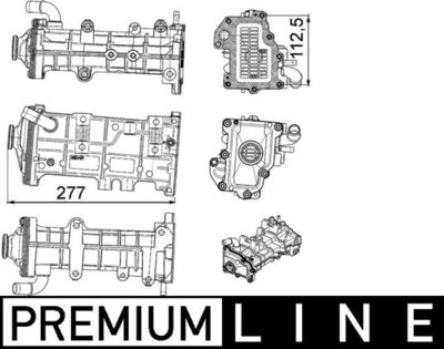 Cooler, exhaust gas recirculation MAHLE CE 23 000P