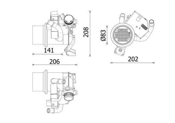 MAHLE CE 39 000P Cooler, exhaust gas recirculation