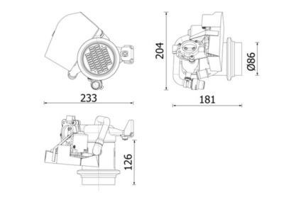 Cooler, exhaust gas recirculation MAHLE CE 40 000P