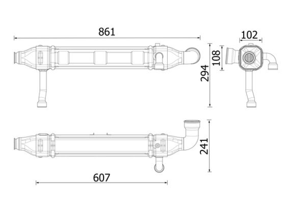 MAHLE CE 44 000P Cooler, exhaust gas recirculation