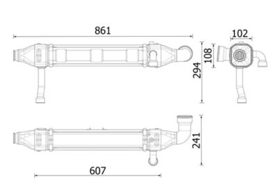Cooler, exhaust gas recirculation MAHLE CE 44 000P