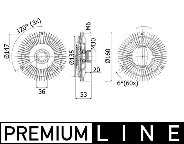 MAHLE CFC 128 001P Clutch, radiator fan