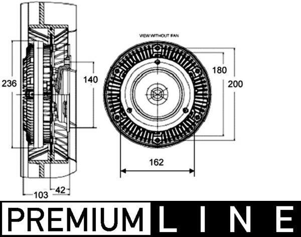MAHLE CFC 132 000P Clutch, radiator fan