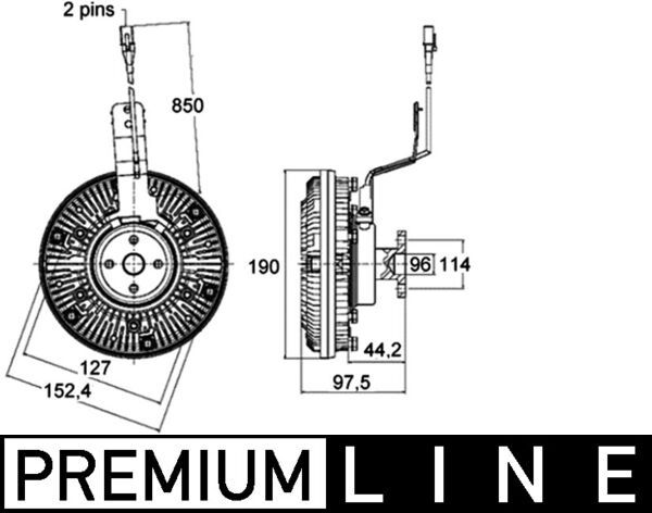 MAHLE CFC 136 000P Clutch, radiator fan