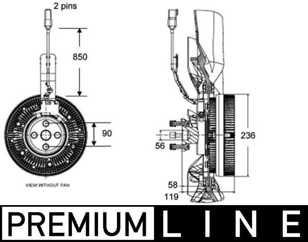 MAHLE CFC 139 000P Clutch, radiator fan