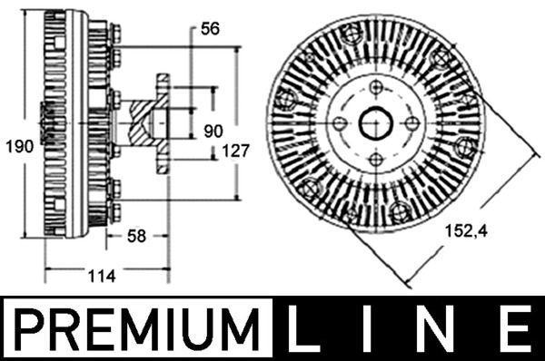 MAHLE CFC 140 000P Clutch, radiator fan