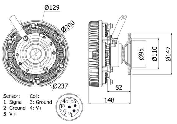 MAHLE CFC 19 000S Clutch, radiator fan
