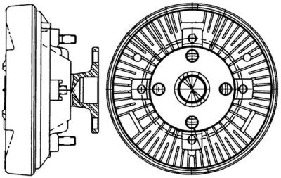 Clutch, radiator fan MAHLE CFC 233 000P