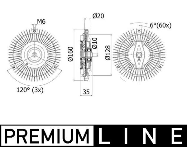 MAHLE CFC 261 000P Clutch, radiator fan