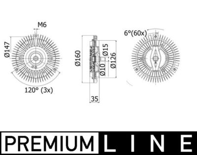 Clutch, radiator fan MAHLE CFC 266 000P