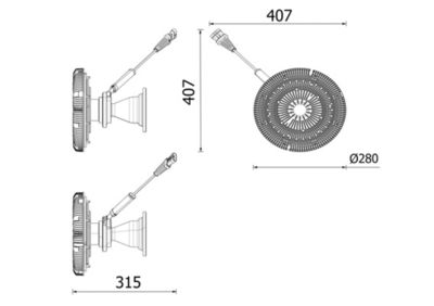 Clutch, radiator fan MAHLE CFC 277 000P