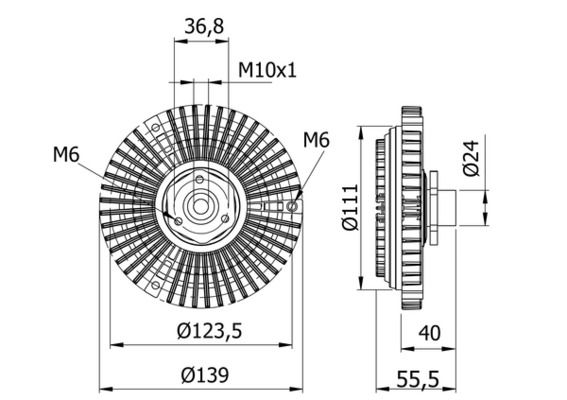MAHLE CFC 46 000S Clutch, radiator fan