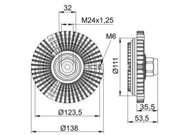 Clutch, radiator fan MAHLE CFC 64 000S