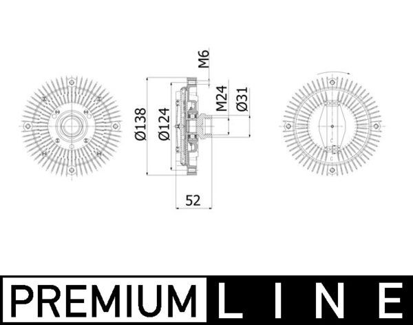 MAHLE CFC 64 001P Clutch, radiator fan