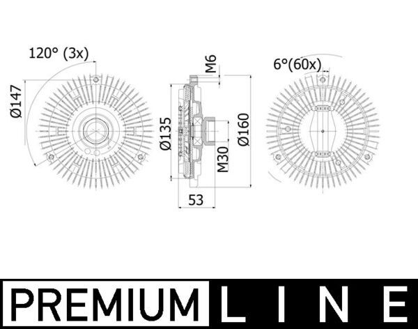 MAHLE CFC 74 000P Clutch, radiator fan
