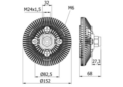 Clutch, radiator fan MAHLE CFC 77 000S