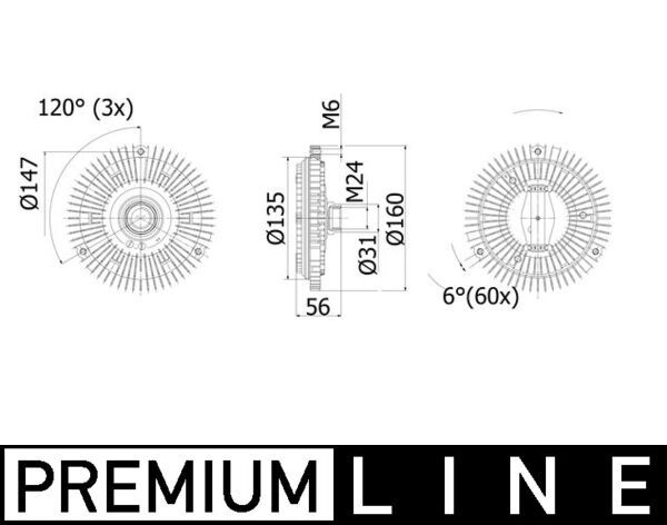 MAHLE CFC 93 001P Clutch, radiator fan