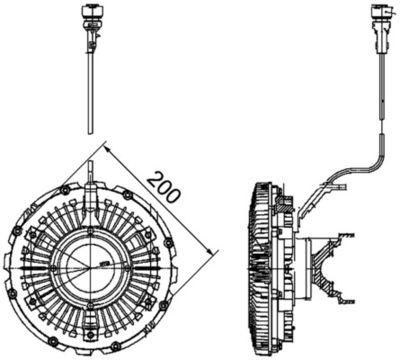 Clutch, radiator fan MAHLE CFC 100 000P