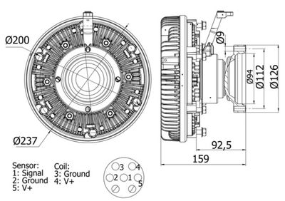 Clutch, radiator fan MAHLE CFC 100 000S