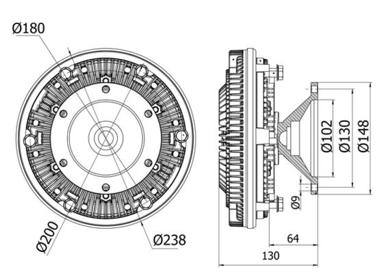 MAHLE CFC 10 000S Clutch, radiator fan