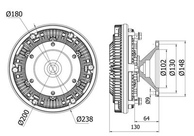 Clutch, radiator fan MAHLE CFC 10 000S