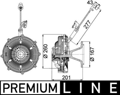 Clutch, radiator fan MAHLE CFC 115 000P