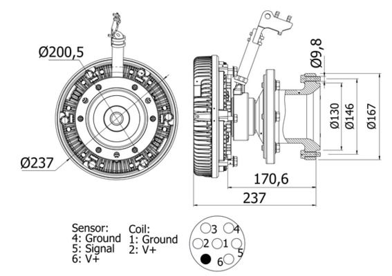 MAHLE CFC 115 000S Clutch, radiator fan