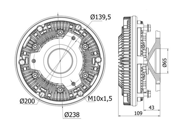MAHLE CFC 12 000S Clutch, radiator fan
