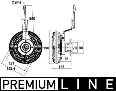 Clutch, radiator fan MAHLE CFC 134 000P