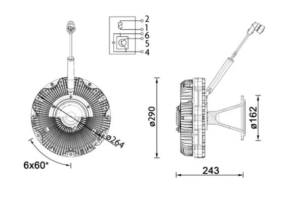 MAHLE CFC 173 000P Clutch, radiator fan