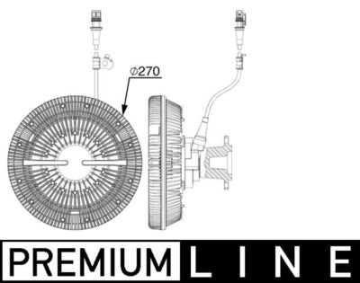 Clutch, radiator fan MAHLE CFC 241 000P