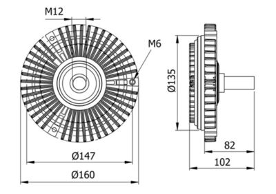 Clutch, radiator fan MAHLE CFC 29 000S