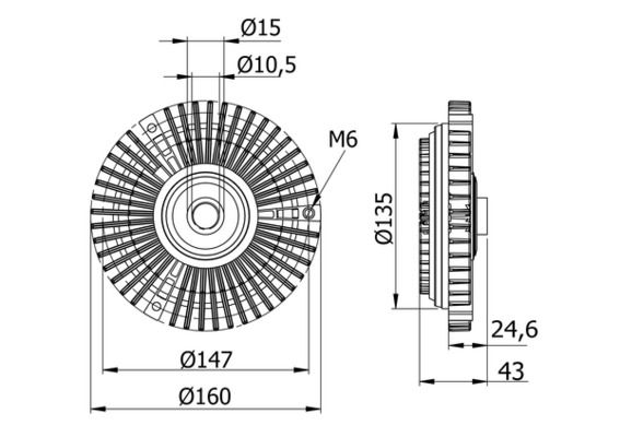 MAHLE CFC 52 000S Clutch, radiator fan