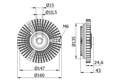 Clutch, radiator fan MAHLE CFC 52 000S