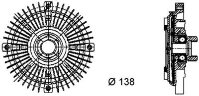 Clutch, radiator fan MAHLE CFC 61 000P