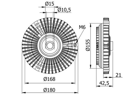 MAHLE CFC 71 000S Clutch, radiator fan