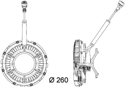 Clutch, radiator fan MAHLE CFC 90 000P