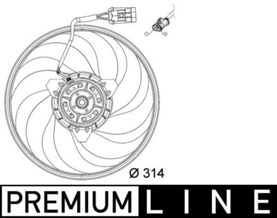 Fan, engine cooling MAHLE CFF 118 000P