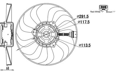 Fan, engine cooling MAHLE CFF 167 000S