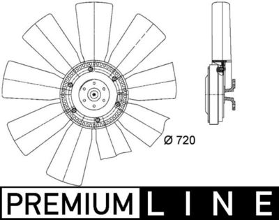 Fan, engine cooling MAHLE CFF 412 000P