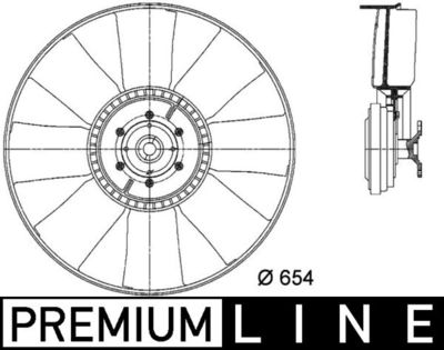 Fan, engine cooling MAHLE CFF 436 000P