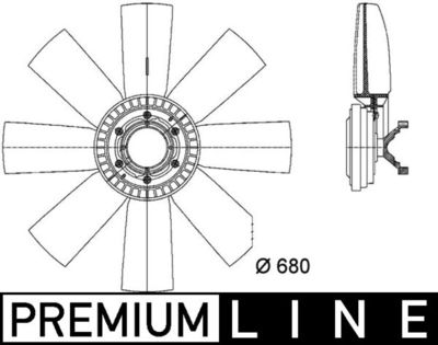 Fan, engine cooling MAHLE CFF 438 000P