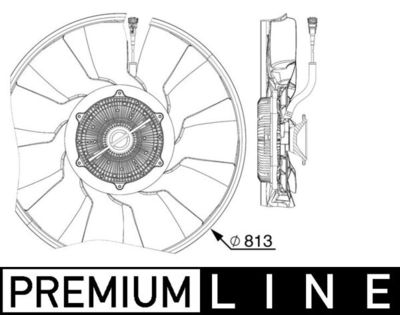Fan, engine cooling MAHLE CFF 516 000P