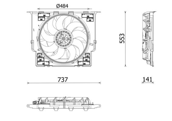 MAHLE CFF 645 000P Fan, engine cooling