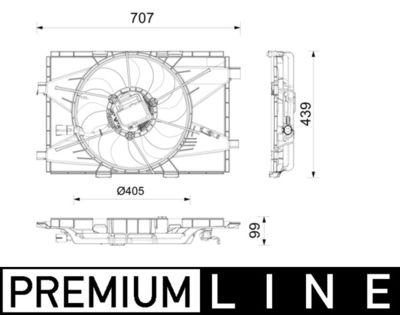 Fan, engine cooling MAHLE CFF 664 000P