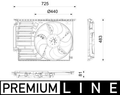 Fan, engine cooling MAHLE CFF 665 000P