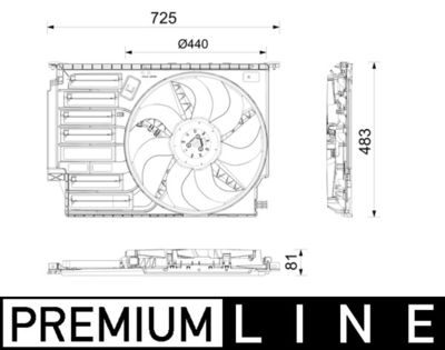 Fan, engine cooling MAHLE CFF 671 000P