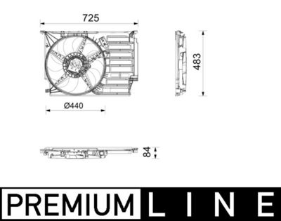 Fan, engine cooling MAHLE CFF 677 000P